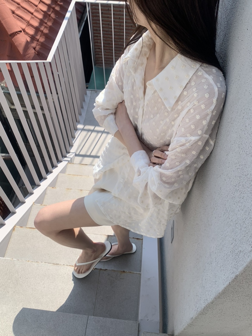 LE AVE韓國東大門代購女裝新款人氣時尚休閑26春夏襯衫蕾絲衫LE AVE襯衫/蕾絲衫