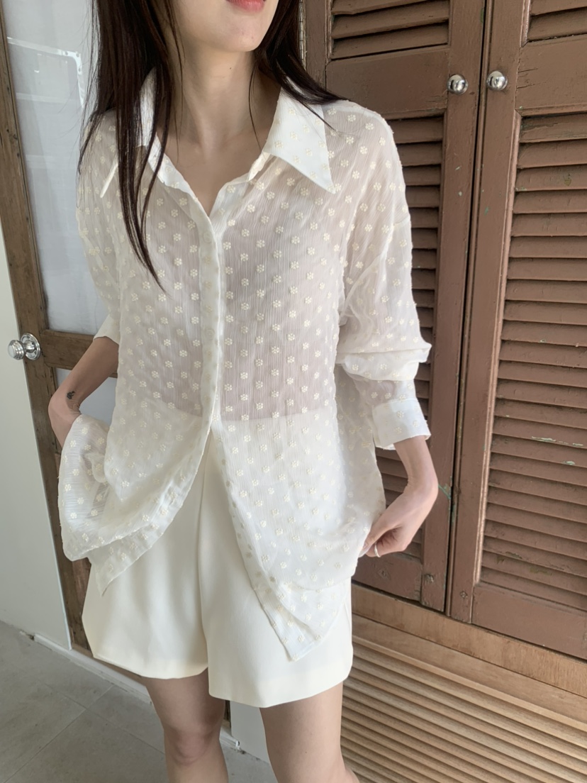 LE AVE韓國東大門代購女裝新款人氣時尚休閑26春夏襯衫蕾絲衫LE AVE襯衫/蕾絲衫