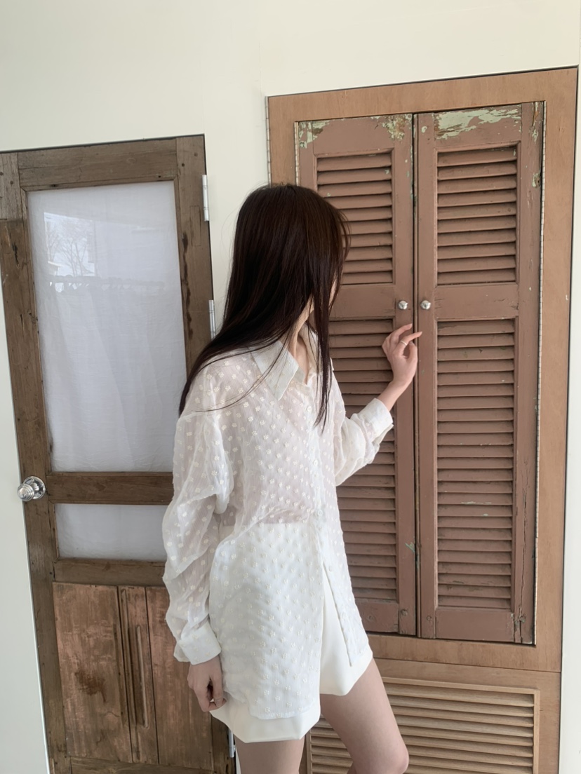 LE AVE韓國東大門代購女裝新款人氣時尚休閑26春夏襯衫蕾絲衫LE AVE襯衫/蕾絲衫