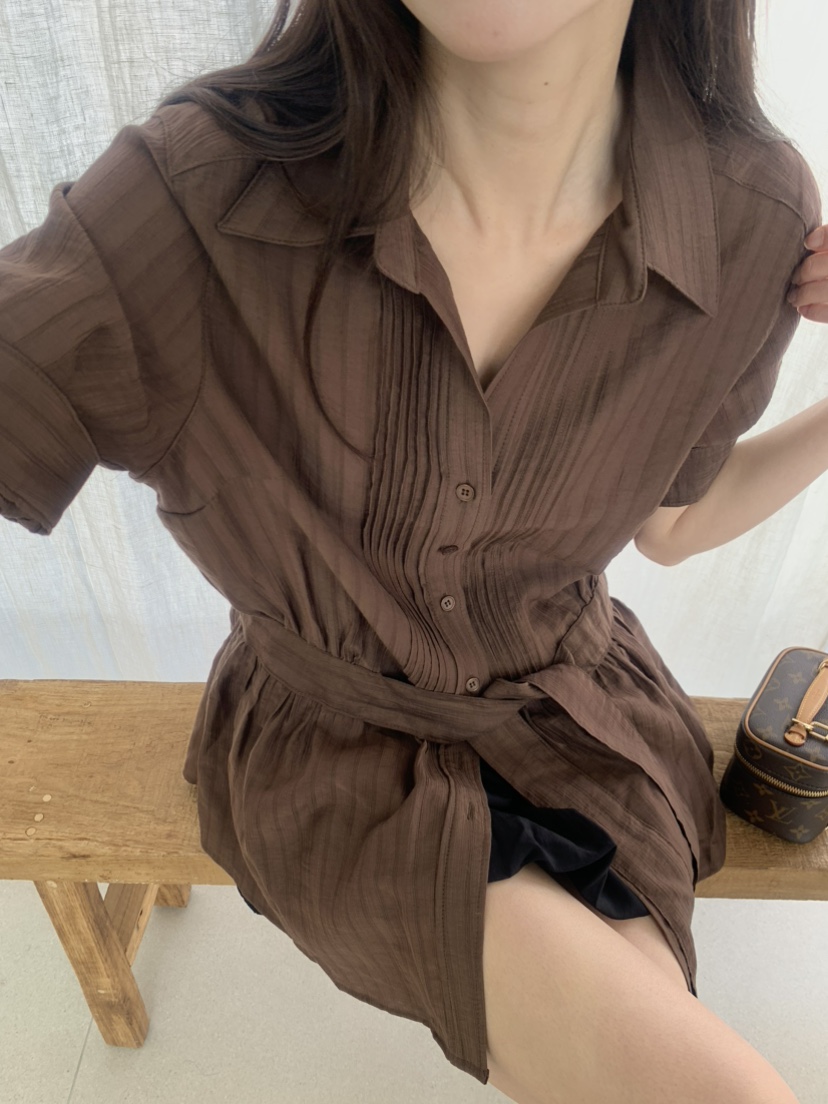 LE AVE韓國代購女裝新品時尚人氣推薦26春夏職業襯衫蕾絲衫LE AVE襯衫/蕾絲衫