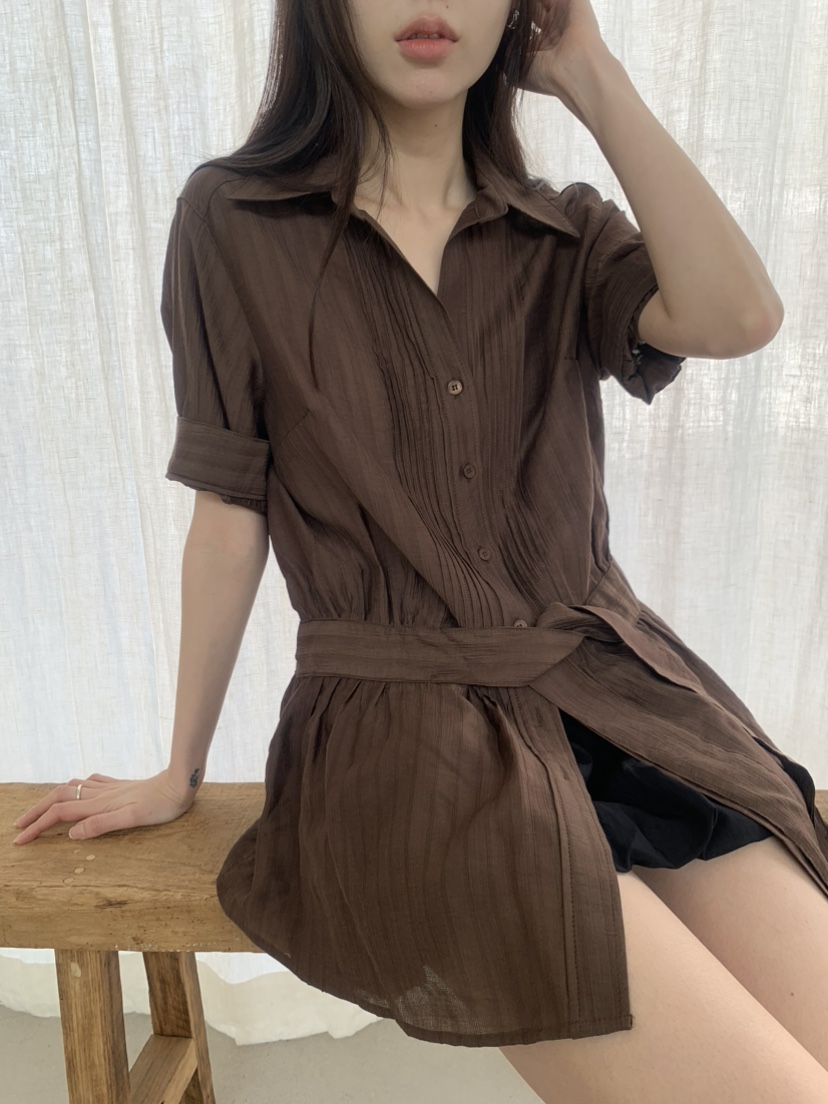 LE AVE韓國代購女裝新品時尚人氣推薦26春夏職業襯衫蕾絲衫LE AVE襯衫/蕾絲衫