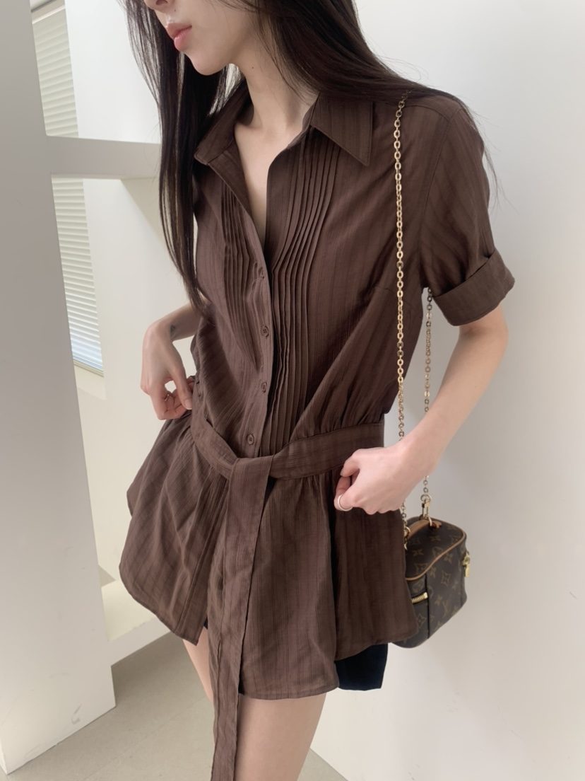 LE AVE韓國代購女裝新品時尚人氣推薦26春夏職業襯衫蕾絲衫LE AVE襯衫/蕾絲衫