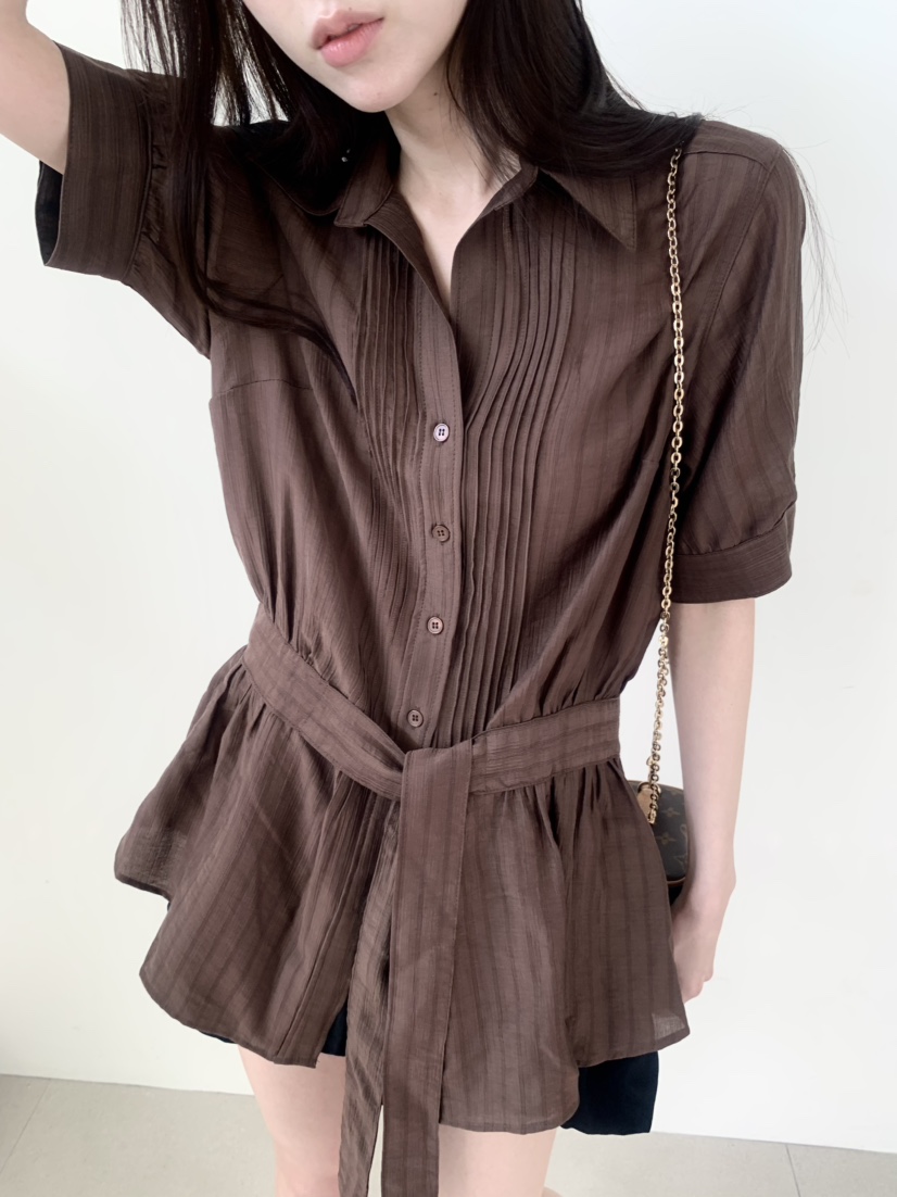 LE AVE韓國代購女裝新品時尚人氣推薦26春夏職業襯衫蕾絲衫LE AVE襯衫/蕾絲衫