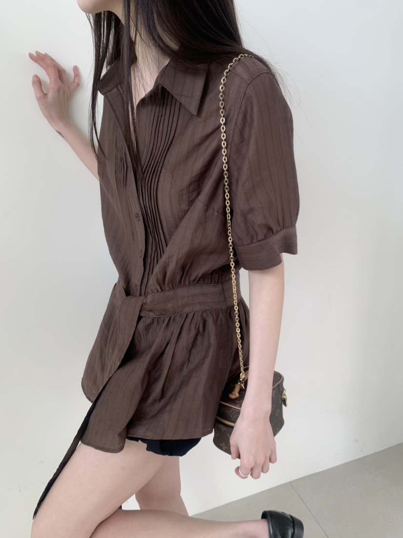 LE AVE韓國代購女裝新品時尚人氣推薦26春夏職業襯衫蕾絲衫LE AVE襯衫/蕾絲衫