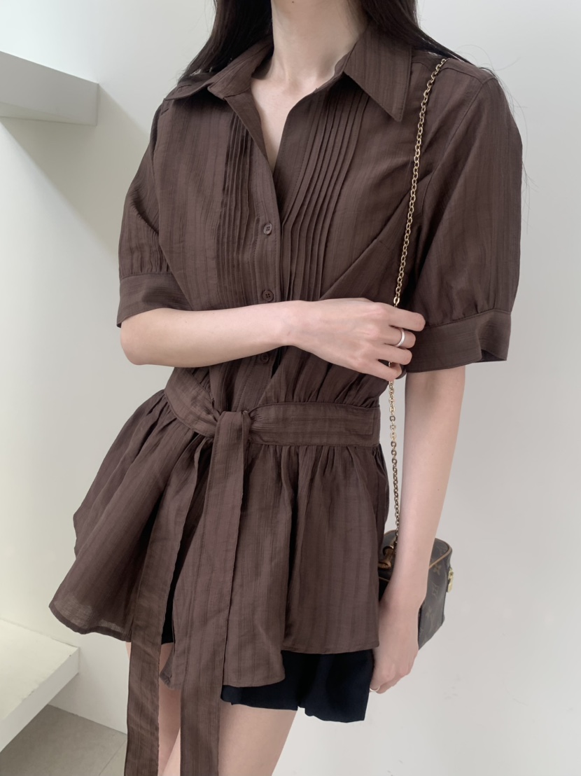 LE AVE韓國代購女裝新品時尚人氣推薦26春夏職業襯衫蕾絲衫LE AVE襯衫/蕾絲衫