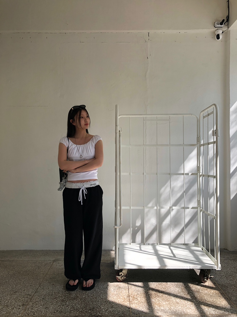 UNBOUND韓國代購女裝新款26春夏熱賣時尚休閑人氣休閑褲刺繡UNBOUND休閑褲