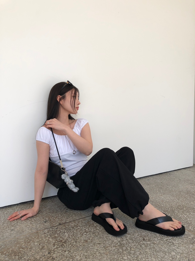 UNBOUND韓國代購女裝新款26春夏熱賣時尚休閑人氣休閑褲刺繡UNBOUND休閑褲