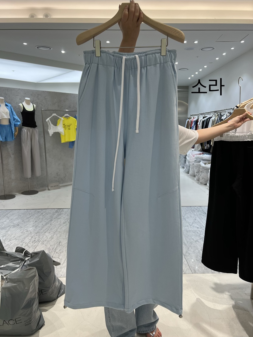 UNBOUND韓國代購女裝新款26春夏熱賣時尚休閑人氣休閑褲刺繡UNBOUND休閑褲圖色2