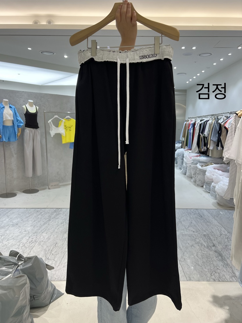 UNBOUND韓國代購女裝新款26春夏熱賣時尚休閑人氣休閑褲刺繡UNBOUND休閑褲圖色3