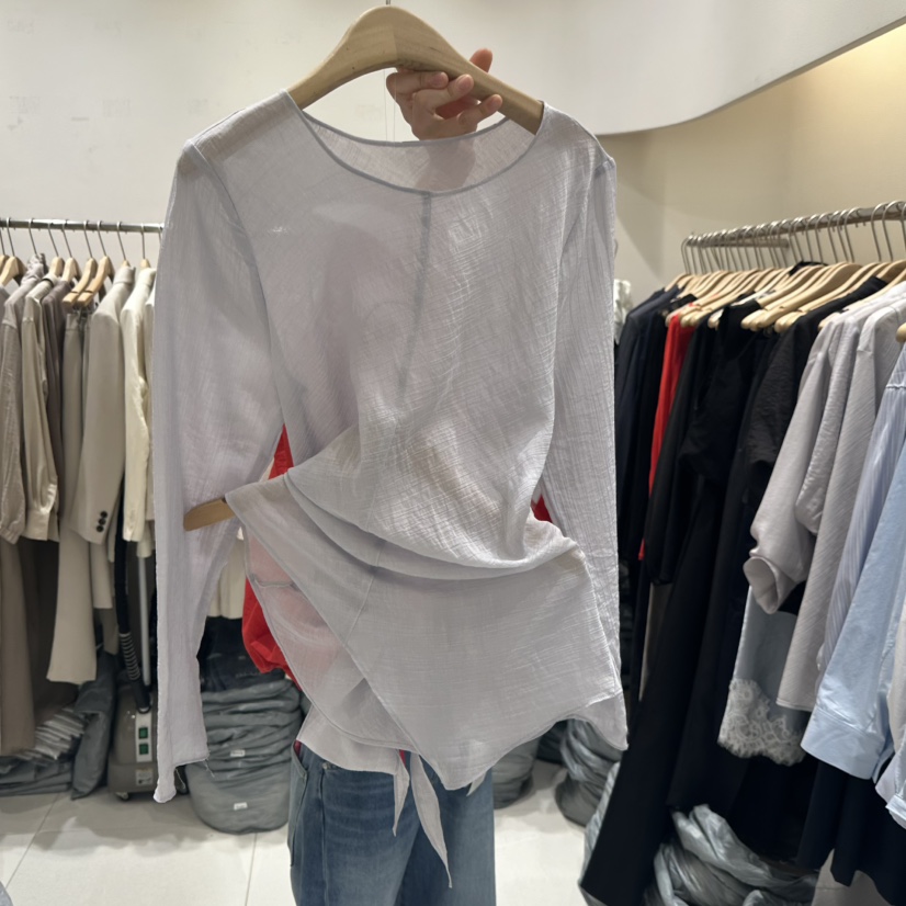 BLUEI-D/N SHARP韓國直郵女士新品人氣職業襯衫蕾絲衫Blue i-d/N SHARP襯衫/蕾絲衫