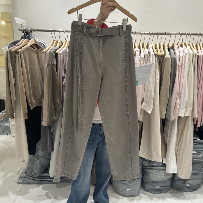 BLUEI-D/N SHARP韓國東大門代購女裝新款26春夏休閑褲含腰帶Blue i-d/N SHARP休閑褲圖色2