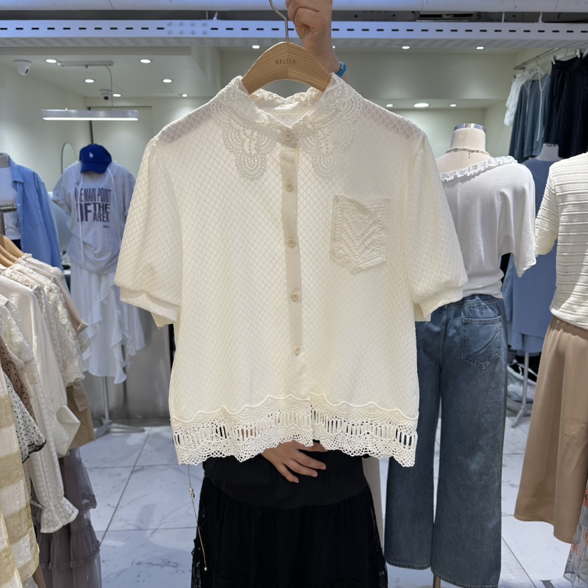 BELITA韓國直郵女士新品推薦26春夏休閑人氣職業襯衫蕾絲衫BELITA襯衫/蕾絲衫圖色2