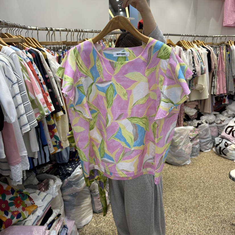 HAPPYBERRY韓國代購女士新品推薦時尚26春夏熱賣襯衫蕾絲衫HAPPYBERRY襯衫/蕾絲衫圖色2