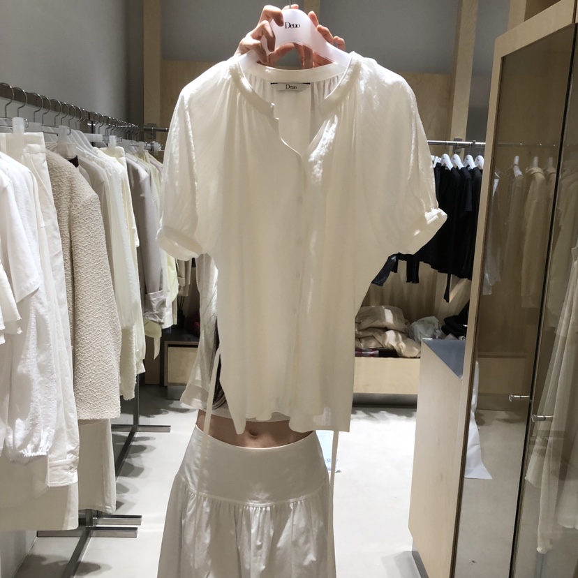 DEUO韓國東大門直郵女士新品推薦時尚26春夏職業襯衫蕾絲衫DEUO襯衫/蕾絲衫圖色1