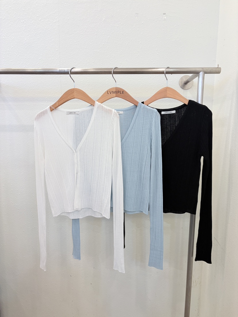 LUMIPLE韓國東大門代購女士新款職業時尚熱賣針織衫開衫羅紋LUMIPLE針織衫
