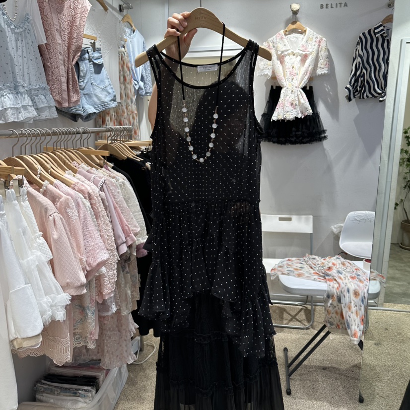 BELITA韓國直郵實拍女裝新品26春夏休閑人氣連衣裙不含項鏈BELITA連衣裙圖色2