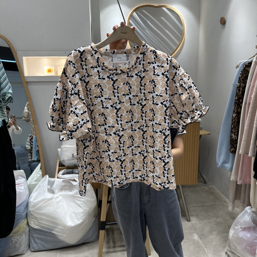 NEAR韓國東大門直郵女裝新款時尚職業推薦26春夏熱賣休閑T恤NEART恤圖色1