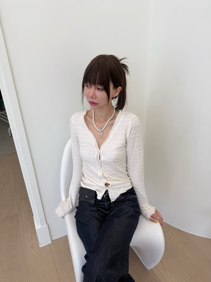 LUMIPLE韓國直郵實拍女士新款推薦人氣休閑26春夏熱賣針織衫LUMIPLE針織衫