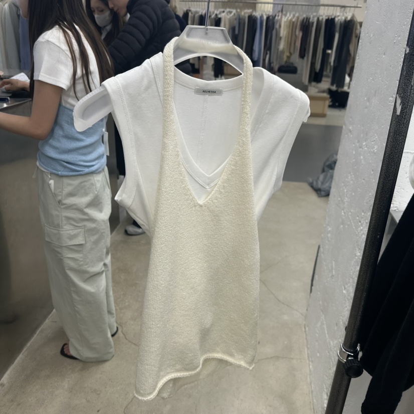 HELVETICA韓國東大門直郵女士新品休閑熱賣吊帶背心不含內搭HELVETICA吊帶/背心圖色2