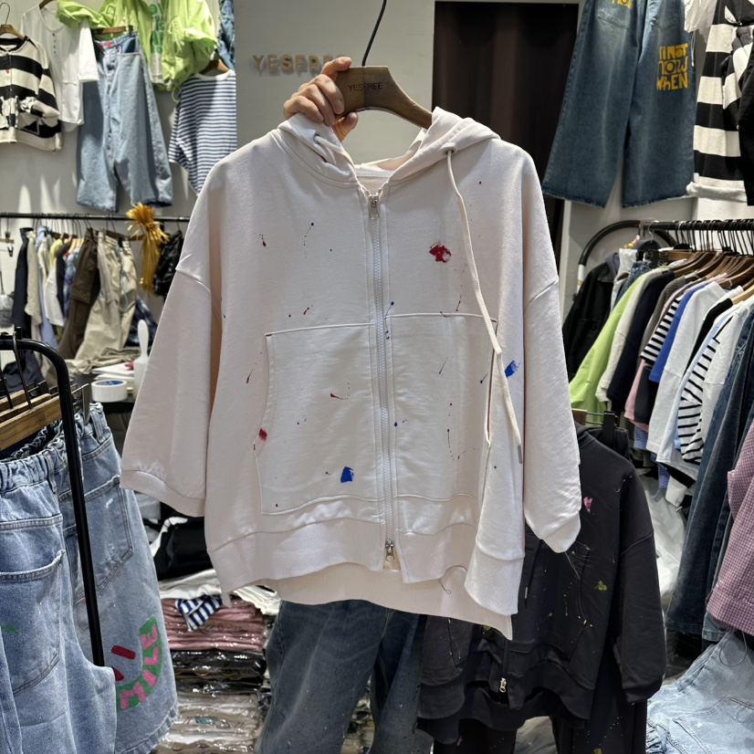 YESFREE韓國直郵實拍女士新款人氣時尚26春夏職業夾克連帽YESFREE夾克圖色1