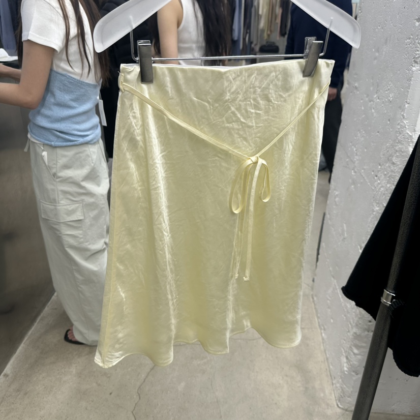 HELVETICA韓國直郵女士新款推薦26春夏半身裙中短裙含腰繩HELVETICA半身裙/中短裙圖色2