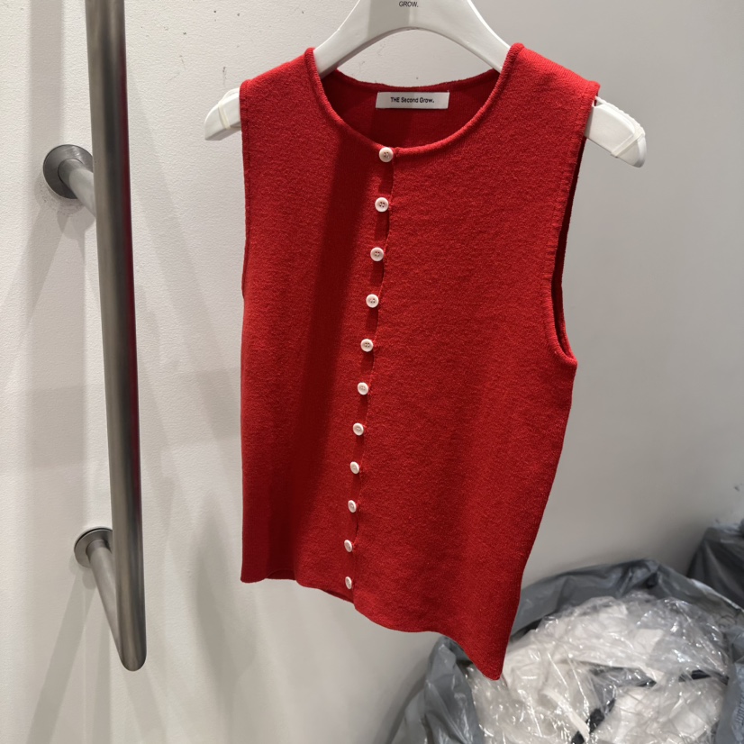 THE SECOND GROW/QUEENSRABBIT韓國代購女士新品休閑吊帶背心紐扣THE SECOND GROW/QUEENSRABBIT吊帶/背心圖色2