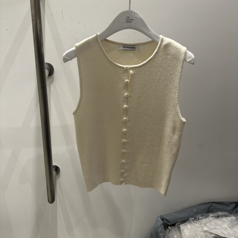 THE SECOND GROW/QUEENSRABBIT韓國代購女士新品休閑吊帶背心紐扣THE SECOND GROW/QUEENSRABBIT吊帶/背心圖色3