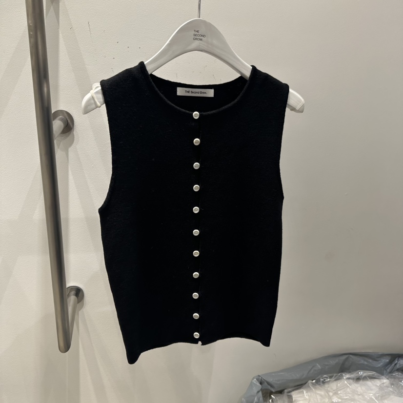 THE SECOND GROW/QUEENSRABBIT韓國代購女士新品休閑吊帶背心紐扣THE SECOND GROW/QUEENSRABBIT吊帶/背心圖色4