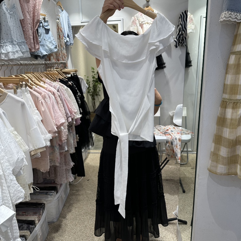 BELITA韓國東大門直郵女士新品職業休閑襯衫蕾絲衫不含項鏈BELITA襯衫/蕾絲衫