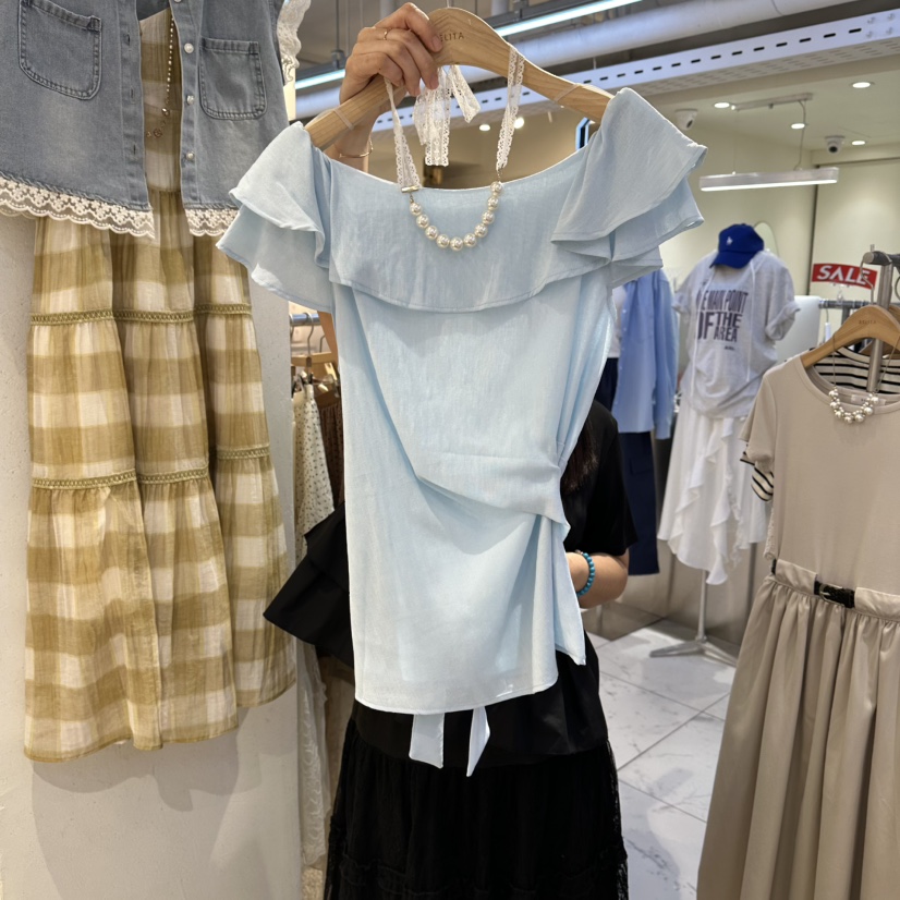 BELITA韓國東大門直郵女士新品職業休閑襯衫蕾絲衫不含項鏈BELITA襯衫/蕾絲衫圖色2