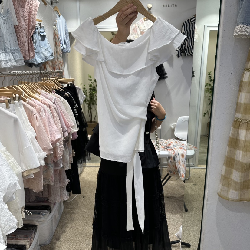 BELITA韓國東大門直郵女士新品職業休閑襯衫蕾絲衫不含項鏈BELITA襯衫/蕾絲衫圖色3
