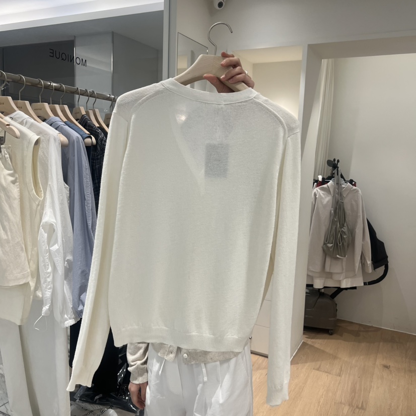 MONIQUE韓國直郵實拍女士新品26春夏休閑人氣針織衫亞麻布MONIQUE針織衫