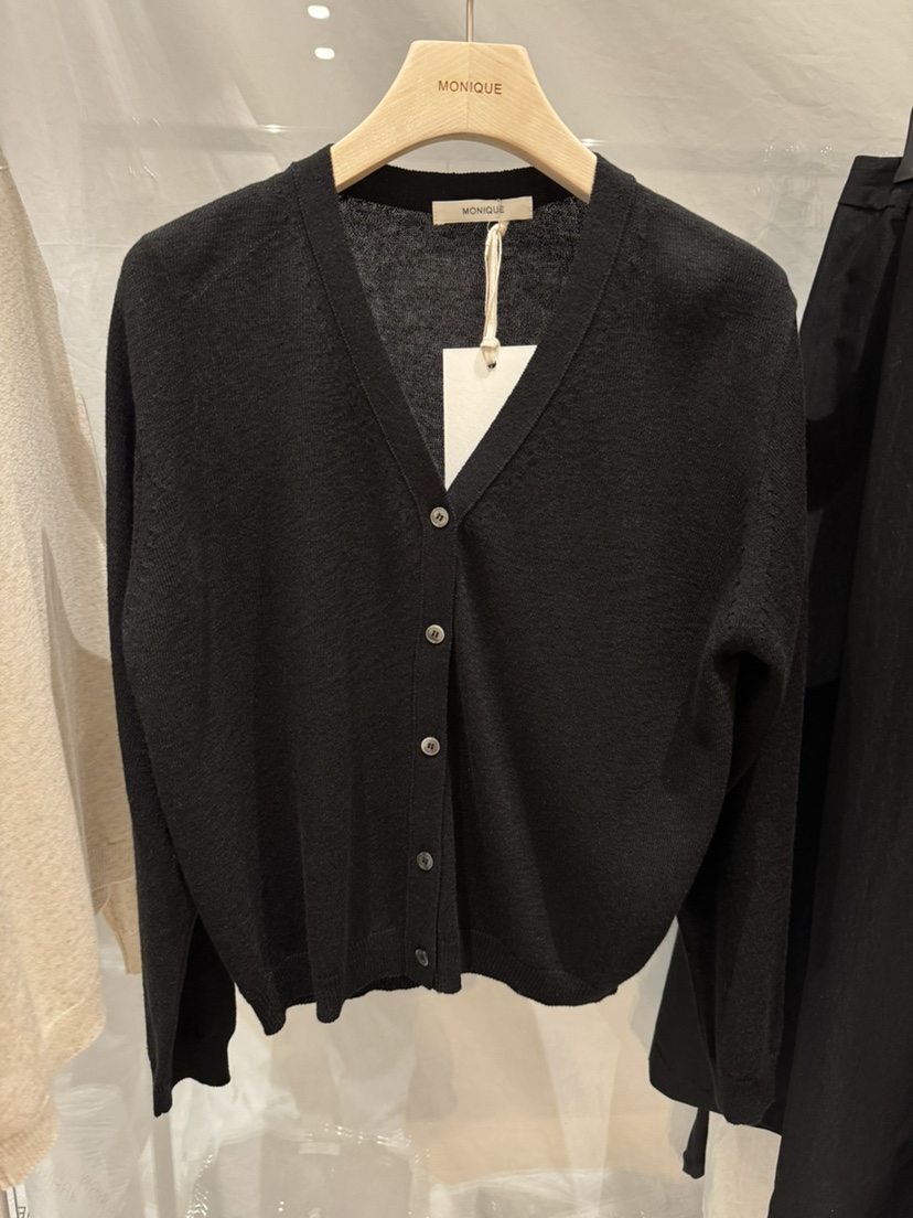 MONIQUE韓國直郵實拍女士新品26春夏休閑人氣針織衫亞麻布MONIQUE針織衫圖色2