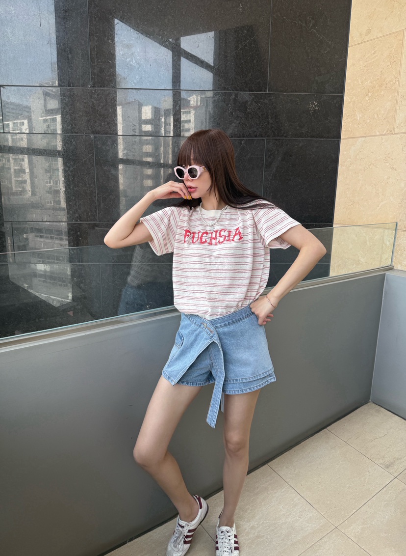 LUMIPLE韓國直郵女裝新品人氣職業推薦休閑熱賣26春夏T恤LUMIPLET恤