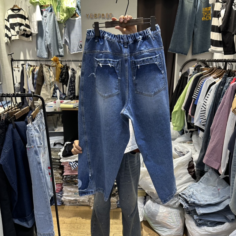 YESFREE韓國直郵女裝新品時尚熱賣推薦休閑職業26春夏牛仔褲YESFREE牛仔褲