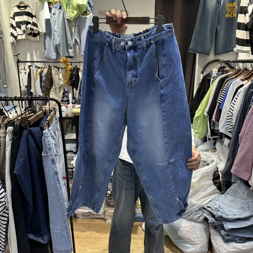 YESFREE韓國直郵女裝新品時尚熱賣推薦休閑職業26春夏牛仔褲YESFREE牛仔褲圖色1