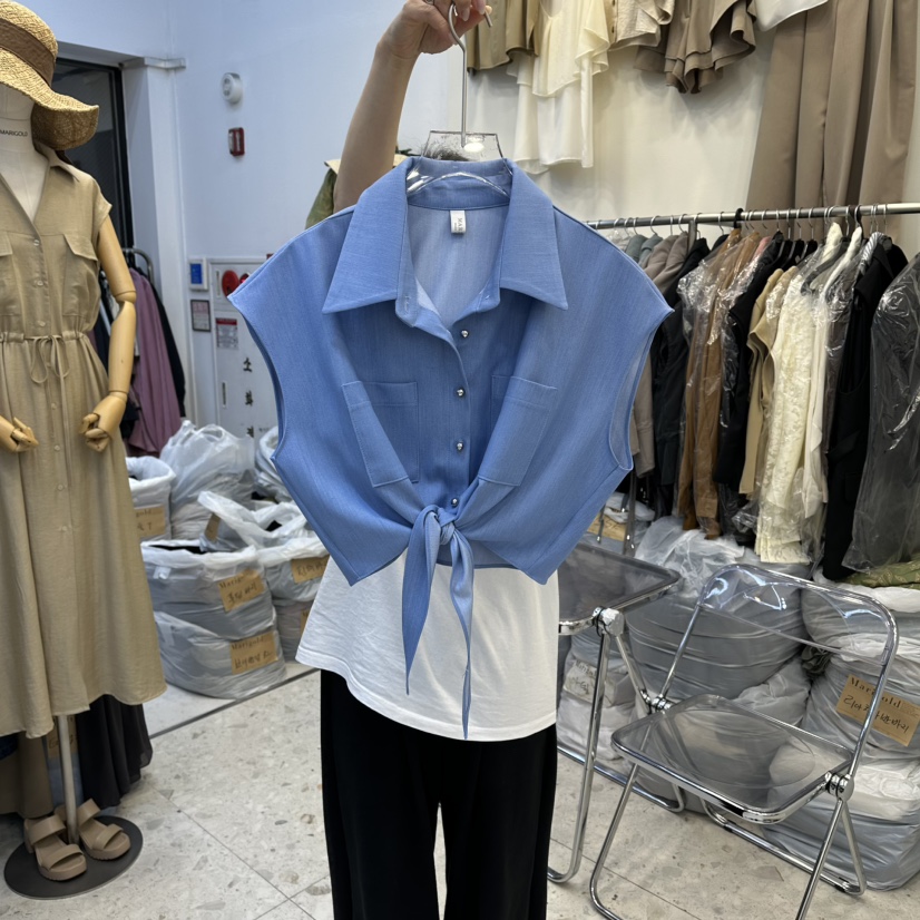 MARIGOLD韓國東大門代購女裝新品26春夏職業時尚襯衫蕾絲衫MARIGOLD襯衫/蕾絲衫圖色1