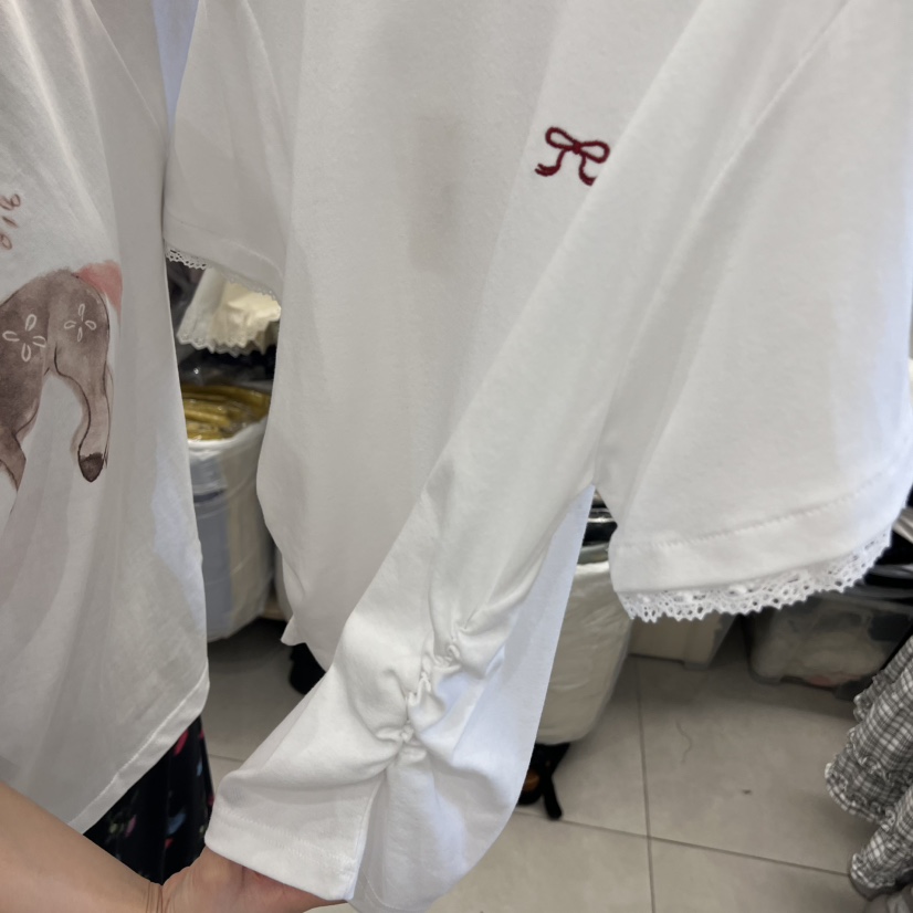 TAN&amp;COMO韓國代購女裝新品26春夏休閑時尚人氣T恤褶皺tan-COMOT恤