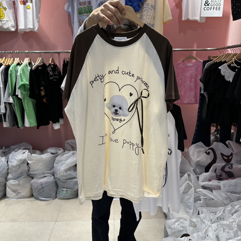 K STORY韓國代購女裝新品休閑人氣熱賣時尚26春夏職業T恤K STORYT恤圖色1