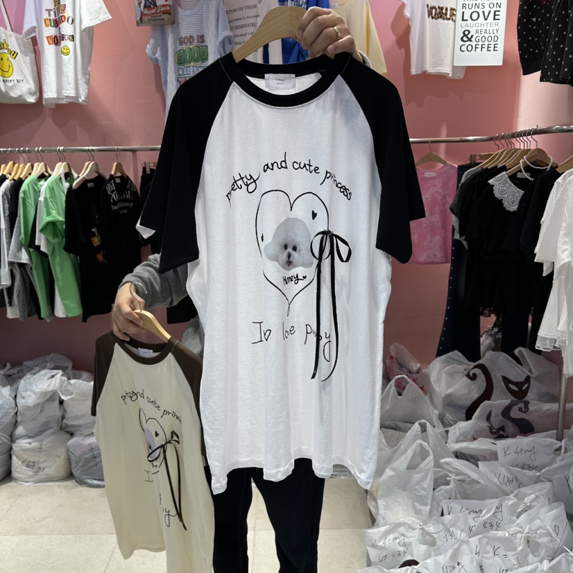 K STORY韓國代購女裝新品休閑人氣熱賣時尚26春夏職業T恤K STORYT恤圖色2