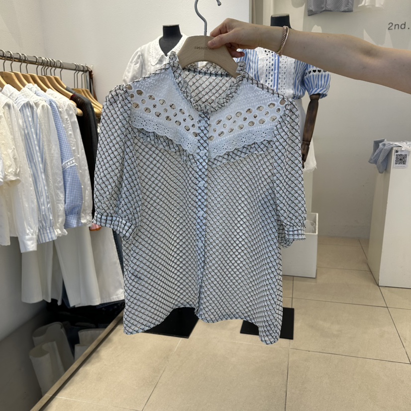 2nd B-S韓國代購女裝新品26春夏熱賣人氣職業襯衫蕾絲衫2nd B-S襯衫/蕾絲衫圖色2