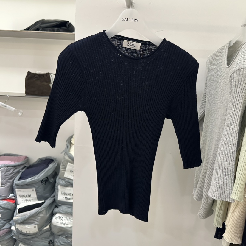 GALLERY-P韓國東大門代購女士新款26春夏職業針織衫羅紋GALLERY-P針織衫圖色4