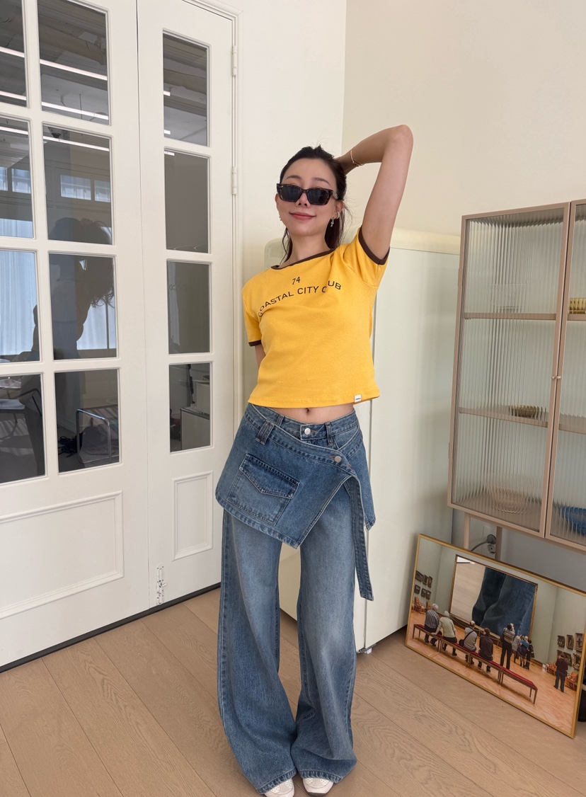 LUMIPLE韓國東大門直郵女士新款26春夏人氣職業休閑時尚T恤LUMIPLET恤