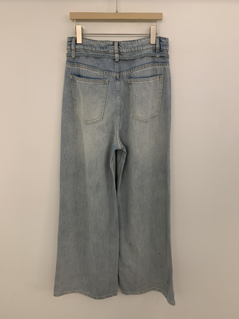 UNDER KEY韓國代購女裝新品熱賣人氣休閑26春夏牛仔褲含腰帶UNDER KEY牛仔褲