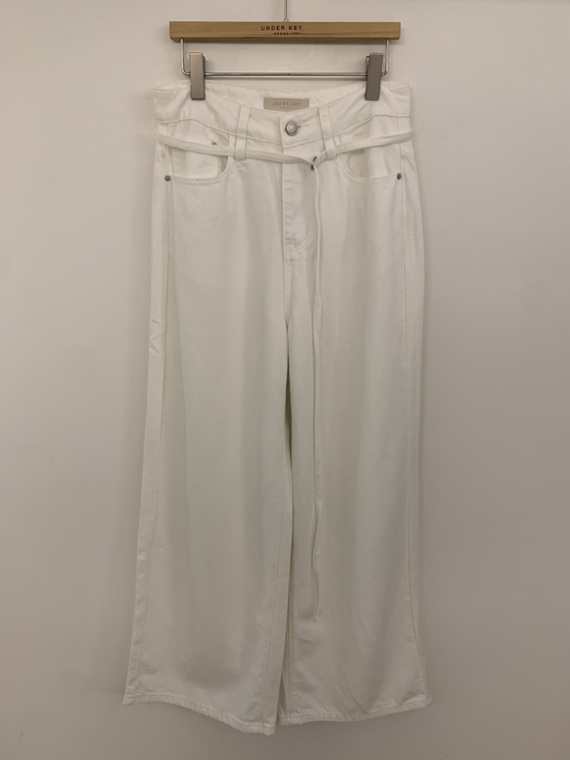 UNDER KEY韓國代購女裝新品熱賣人氣休閑26春夏牛仔褲含腰帶UNDER KEY牛仔褲圖色2