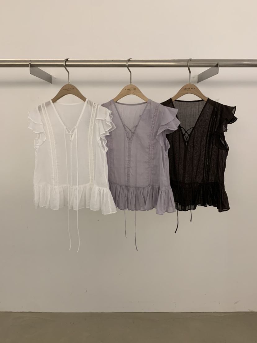 UNDER KEY韓國東大門代購女裝新款人氣熱賣休閑襯衫蕾絲衫UNDER KEY襯衫/蕾絲衫