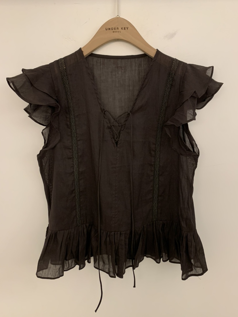 UNDER KEY韓國東大門代購女裝新款人氣熱賣休閑襯衫蕾絲衫UNDER KEY襯衫/蕾絲衫圖色2