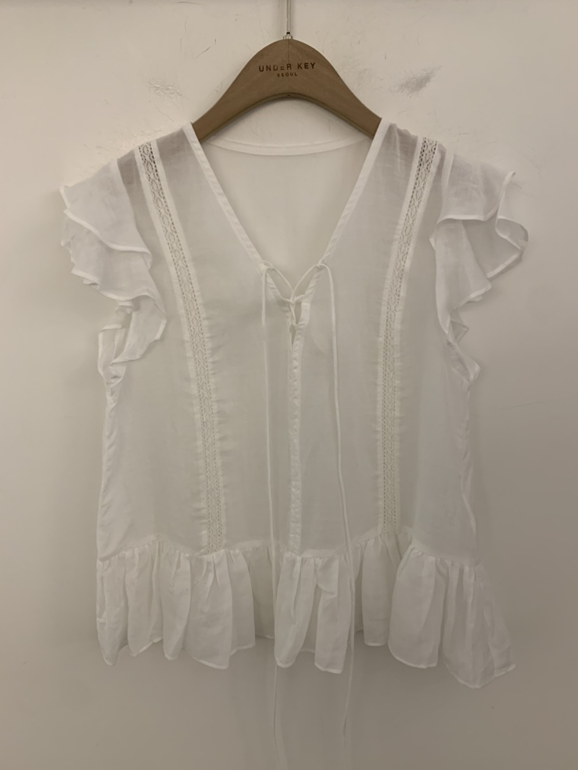 UNDER KEY韓國東大門代購女裝新款人氣熱賣休閑襯衫蕾絲衫UNDER KEY襯衫/蕾絲衫圖色3