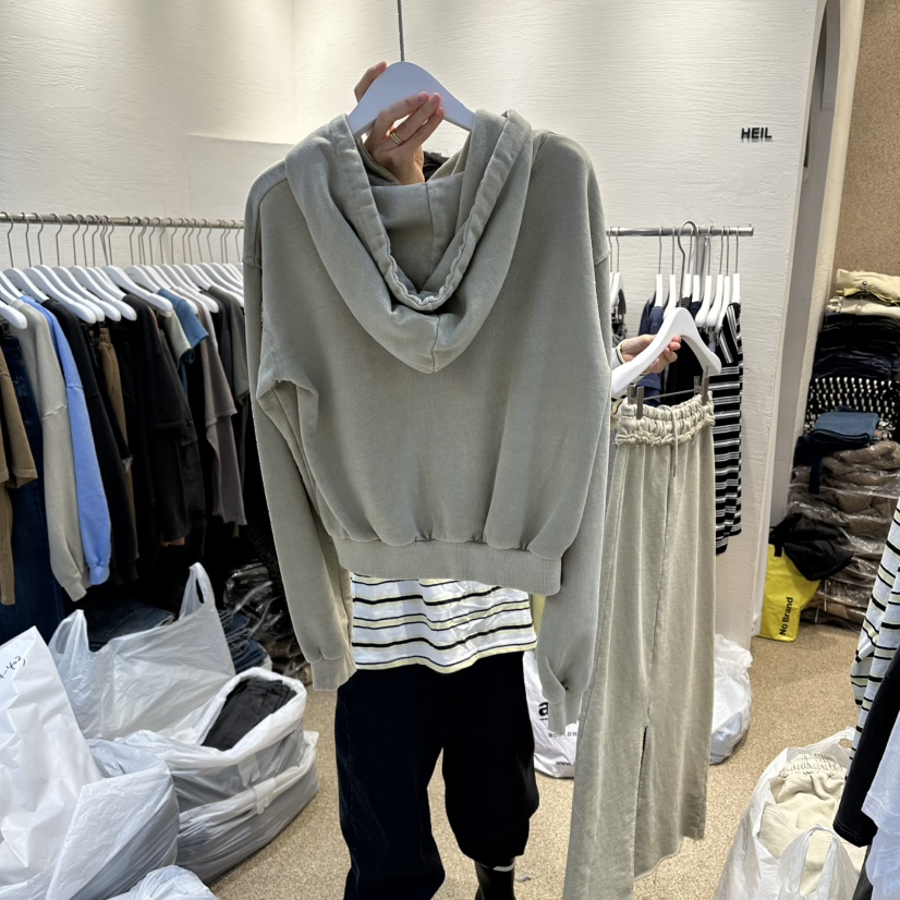 HEIL韓國東大門直郵女裝新品熱賣人氣夾克拉鏈連帽衫復古HEIL夾克