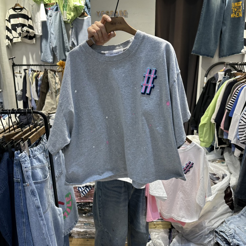 YESFREE韓國直郵女士新品熱賣休閑26春夏職業推薦時尚T恤YESFREET恤圖色3